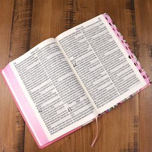 Bíblia Sagrada | ARC | Letra Jumbo | Capa Luxo Bicolor Salmão