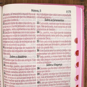 Bíblia Sagrada | ARC | Letra Jumbo | Capa Luxo Rosa