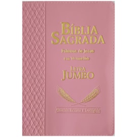 Bíblia Sagrada | ARC | Letra Jumbo | Índice | Luxo Rosa