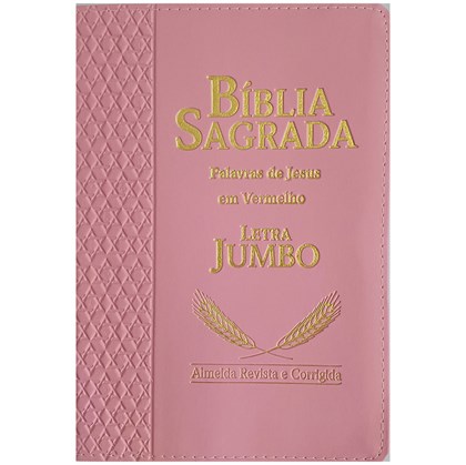 Bíblia Sagrada | ARC | Letra Jumbo | Índice | Luxo Rosa