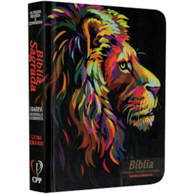 Bíblia Sagrada | ARC | Letra Normal | C/ Harpa e Corinhos | Capa Dura Leão Pintura