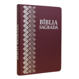 Bíblia Sagrada | ARC | Letra Normal | Capa Luxo Vinho Perolado