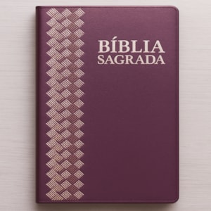Segunda imagem do produto Bíblia Sagrada | ARC | Letra Normal | Capa Luxo Vinho Perolado