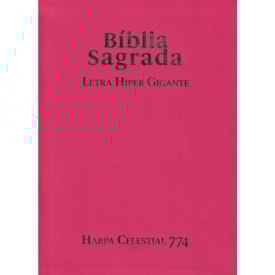 Bíblia Sagrada C/ Zíper | ARC | Letra Hipergigante | Capa Luxo Pink | Harpa Celestial 774