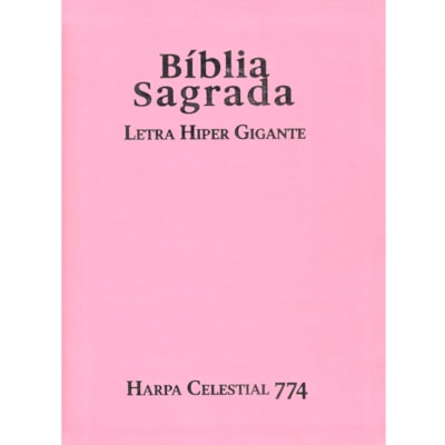 Bíblia Sagrada C/ Zíper | ARC | Letra Hipergigante | Capa Luxo Rosa | Harpa Celestial 774