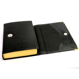 Segunda imagem do produto Bíblia Sagrada Carteira | ACF | Letra Gigante e Referências | Croco Preta