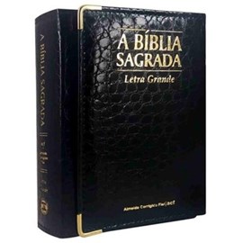 Bíblia Sagrada Carteira | ACF | Letra Gigante e Referências | Croco Preta