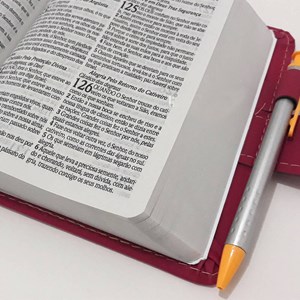 Bíblia Sagrada Carteira Média | ARC | Letra Normal | Harpa Avivada e Corinhos Capa Pink
