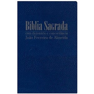 Bíblia Sagrada com Dicionário e Concordância | RC Gigante | Capa Luxo Azul