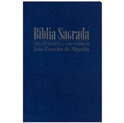 Bíblia Sagrada com Dicionário e Concordância | RC Gigante | Capa Luxo Azul