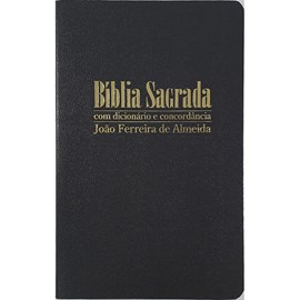 Bíblia Sagrada com Dicionário e Concordância | RC Gigante | Capa Semi Luxo Preta