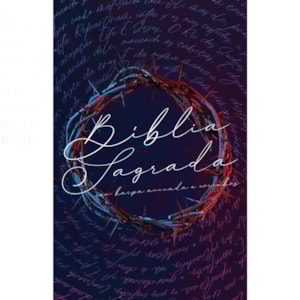 Bíblia Sagrada com Harpa Avivada e Corinhos | ARC | Capa Dura Coroa Neon