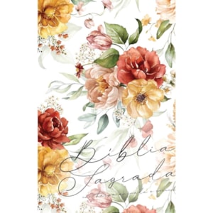 Bíblia Sagrada com Harpa Avivada e Corinhos | ARC | Capa Dura Floral Aquarela