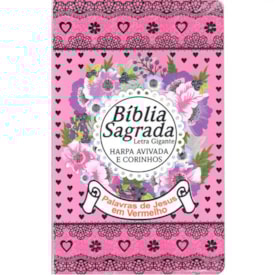 Bíblia Sagrada com Harpa Avivada e Corinhos | Letra Gigante | ARC | Laminada Pink