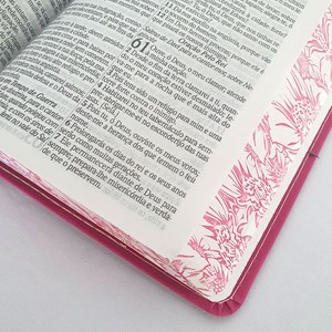 Bíblia Sagrada com Harpa Avivada e Corinhos | Letra Gigante | ARC | Luxo Floral Pink