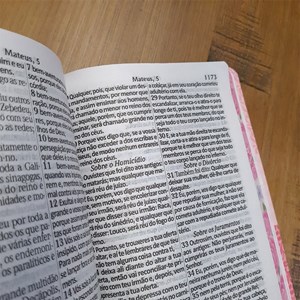 Bíblia Sagrada com Harpa Avivada e Corinhos | Letra Hipergigante | ARC | Luxo Laminada Rosa