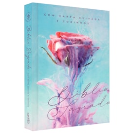 Bíblia Sagrada com Harpa Avivada e Corinhos Rosa de Saron | ARC | Letra Normal | Capa Dura