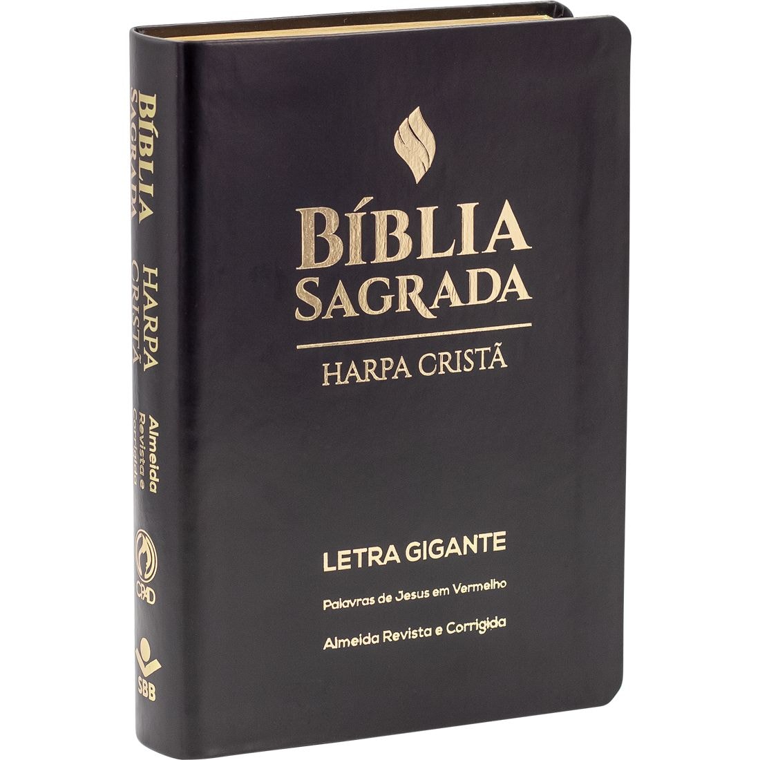 Bíblia Sagrada Com Harpa Cristã | ARC | Letra Gigante | Capa Luxo Preta