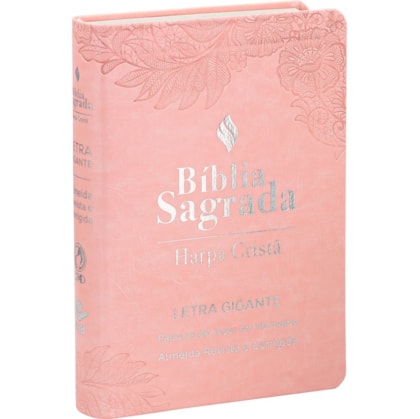 Bíblia Sagrada com Harpa Cristã | ARC | Letra Gigante | Capa Luxo Rosa