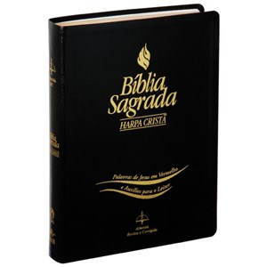 Bíblia Sagrada com Harpa Cristã | ARC | Letra Gigante | Capa Preta C/ Índice