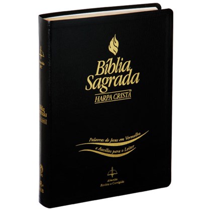 Bíblia Sagrada com Harpa Cristã | ARC | Letra Gigante | Capa Preta C/ Índice