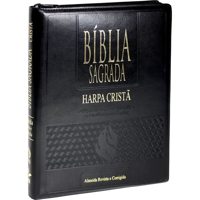 Bíblia Sagrada Com Harpa Cristã | ARC | Letra Gigante | Capa Preta C ...