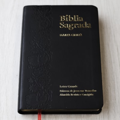Segunda imagem do produto Bíblia Sagrada com Harpa Cristã | ARC | Letra Grande | Capa Luxo Floral Ramos Preta