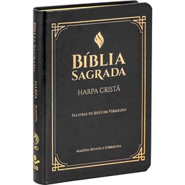 Bíblia Sagrada com Harpa Cristã | ARC | Letra Grande | Capa Luxo Preta