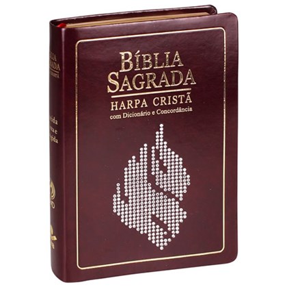 Bíblia Sagrada Com Harpa Cristã | Letra Grande | ARC | Capa Marrom Nobre c/ índice