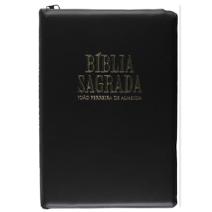 Bíblia Sagrada com Mapas | ARC Letra Gigante | com Zíper e Índice | Luxo Preta
