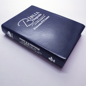 Segunda imagem do produto Bíblia Sagrada Comentada Missionário R R Soares | ARC |Letra Grande | Capa Luxo Azul
