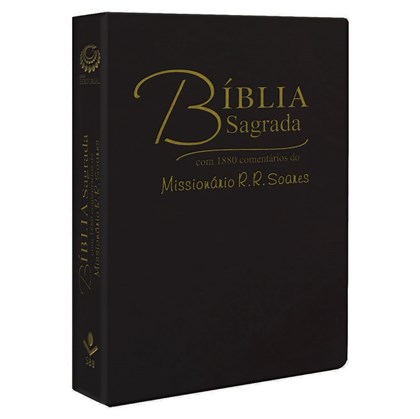 Bíblia Sagrada Comentada Missionário R. R. Soares | ARC |Letra Grande | Capa Luxo Preta