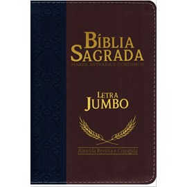 Bíblia Sagrada Compacta | ARC | Letra Jumbo | Luxo Azul e Vinho c/ Índice