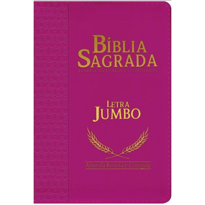 Bíblia Sagrada Compacta | ARC | Letra Jumbo | Luxo Pink c/ Índice