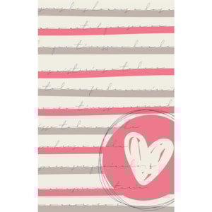 Bíblia Sagrada Coração Rosa Listrado | ARC | Letra Normal | Capa Dura