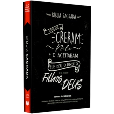 Bíblia Sagrada Creram Nele | ARC | Letra Maior | Harpa e Corinhos | Capa Brochura