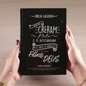 Segunda imagem do produto Bíblia Sagrada Creram Nele | ARC | Letra Maior | Harpa e Corinhos | Capa Brochura
