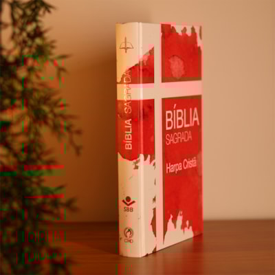 Segunda imagem do produto Bíblia Sagrada Cruz | ARC | Harpa Cristã | Capa Dura