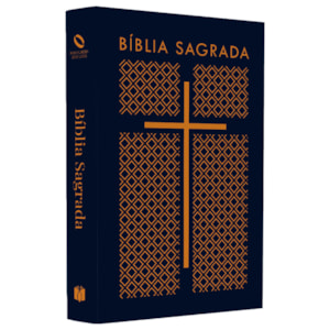 Bíblia Sagrada Cruz Azul Tracejado | NAA | Letra Normal | Capa Ilustrada