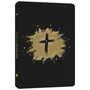 Bíblia Sagrada Cruz Dourada | ACF | Letra Maior | Capa Luxo