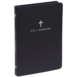 Bíblia Sagrada Cruz Slim | NVT | Letra Maior | Capa Luxo Preta