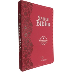 Bíblia Sagrada em Espanhol RVT | Avermelhada/Rojiza Luxo C/ Flores