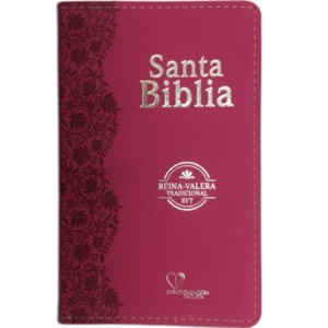 Bíblia Sagrada em Espanhol RVT | Fucsia Luxo C/ Flores