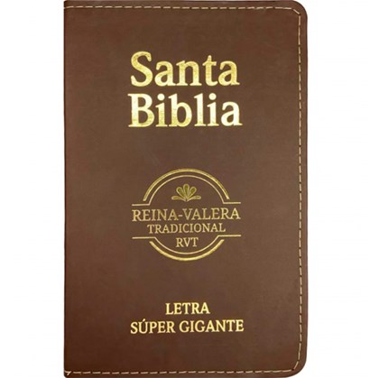 Bíblia Sagrada em Espanhol | RVT | Letra Super Gigante | Luxo Marrom