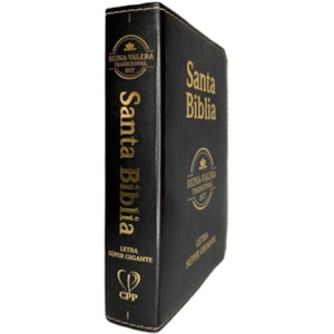 Segunda imagem do produto Bíblia Sagrada em Espanhol | RVT | Letra Super Gigante | Luxo Preta