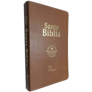 Bíblia Sagrada em Espanhol RVT | Marrom Luxo C/ Dourado