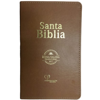 Bíblia Sagrada em Espanhol RVT | Marrom Luxo C/ Dourado