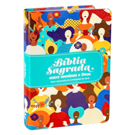 Segunda imagem do produto Bíblia Sagrada Entre Meninas e Deus | NTLH | Letra Normal | Capa Luxo Rostos