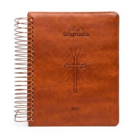 Bíblia Sagrada Espiral | NVI | Espaço Para Anotações | Bible Journaling | Couro Soft