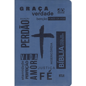Bíblia Sagrada Fácil de Entender | NTLH Letra Normal | Capa Cruz Azul